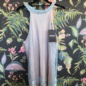 Missguided Blue High Neck Dress NWT 12